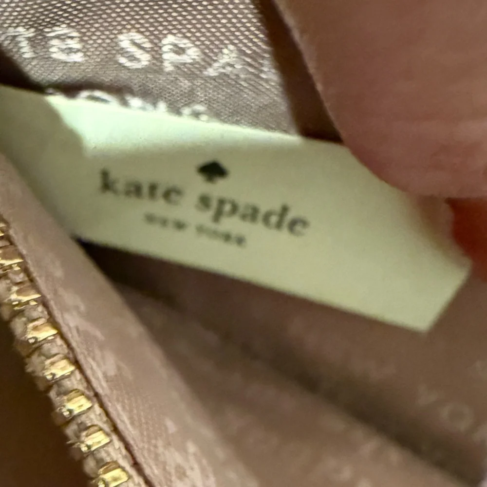 Kate Spade Joeley Rose Gold Glitter Continental Zip Around Wallet Large